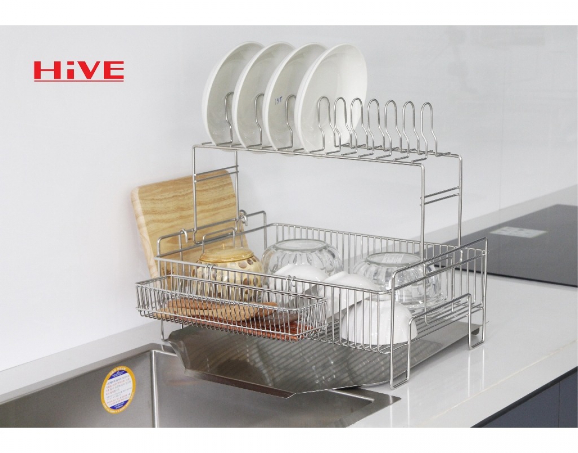 Giá úp chén bát HiVE SB 1 Tầng inox Hàn Quốc Cao Cấp