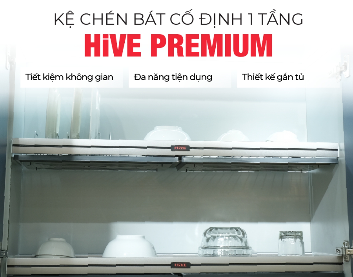 KỆ CHÉN BÁT CỐ ĐỊNH PREMIUM HIVE