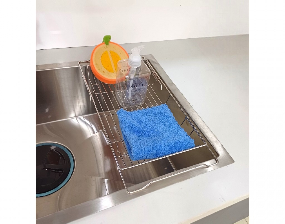 Kệ Để Đồ Gác Ngang Bồn Rửa Bát (HPH-SQUARE SLIDE SINK RACK) Cao Cấp