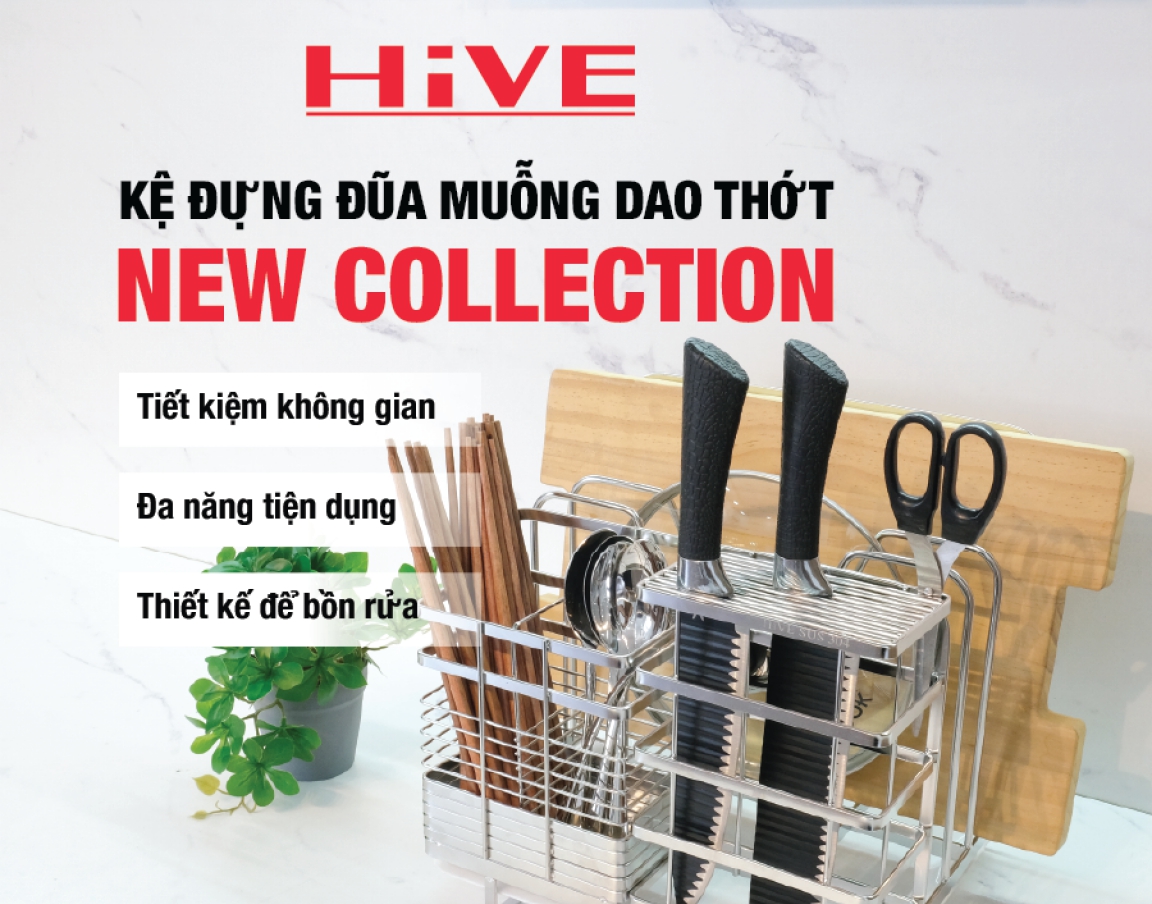 Kệ Đựng Đũa Muỗng Dao Thớt Đa Năng HiVE (NEW COLLECTION)