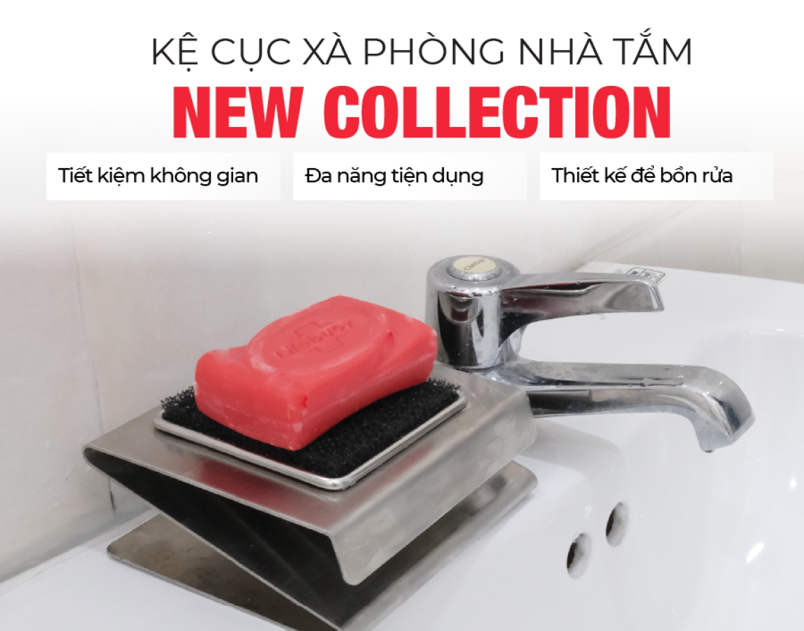 KỆ ĐỰNG XÀ PHÒNG TẮM HiVE INOX 304 CAO CẤP