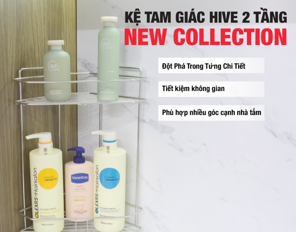 Kệ Tam Giác HiVE 2 Tầng Inox 304